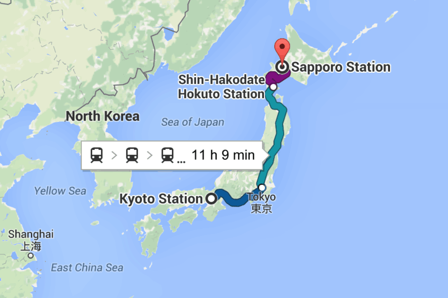 The planned crazy Shinkansen route, to fully take advantage of my JR Pass like never before
