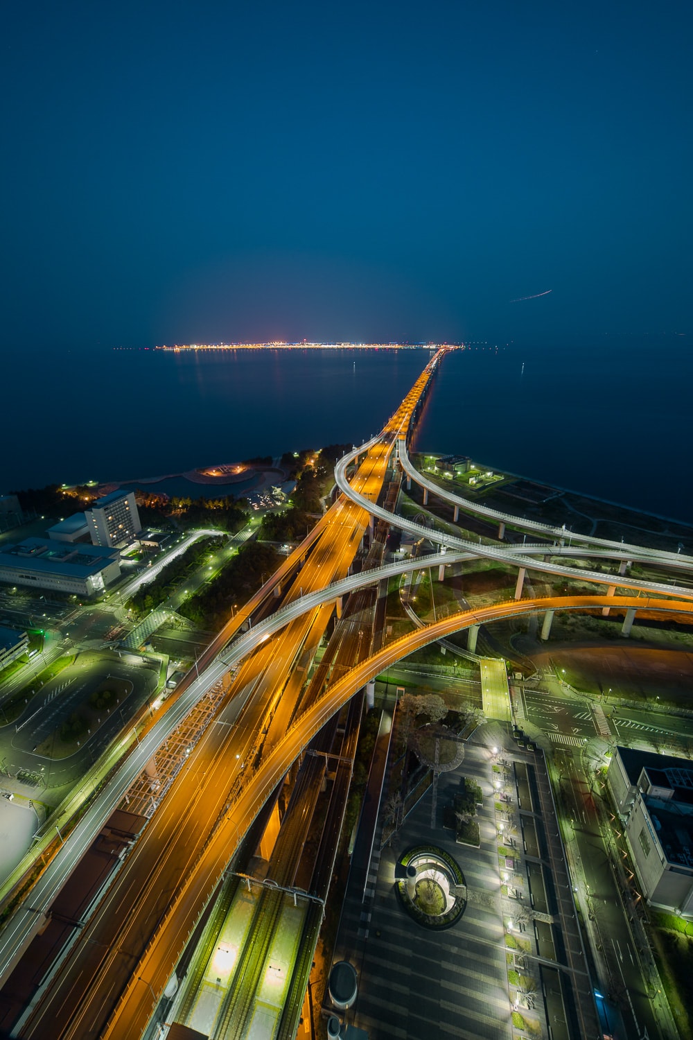 Kansai International Airport seen from the Star Gate Hotel in Osaka, Japan