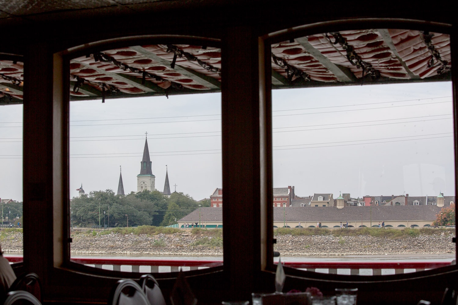 Jackson Square seen from the steamboat Natchez, on the Missisippi River