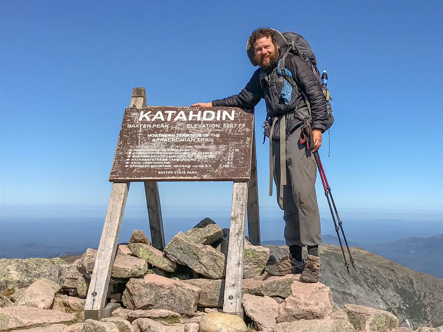 Yours truly standing at the top of Mt Katahdin