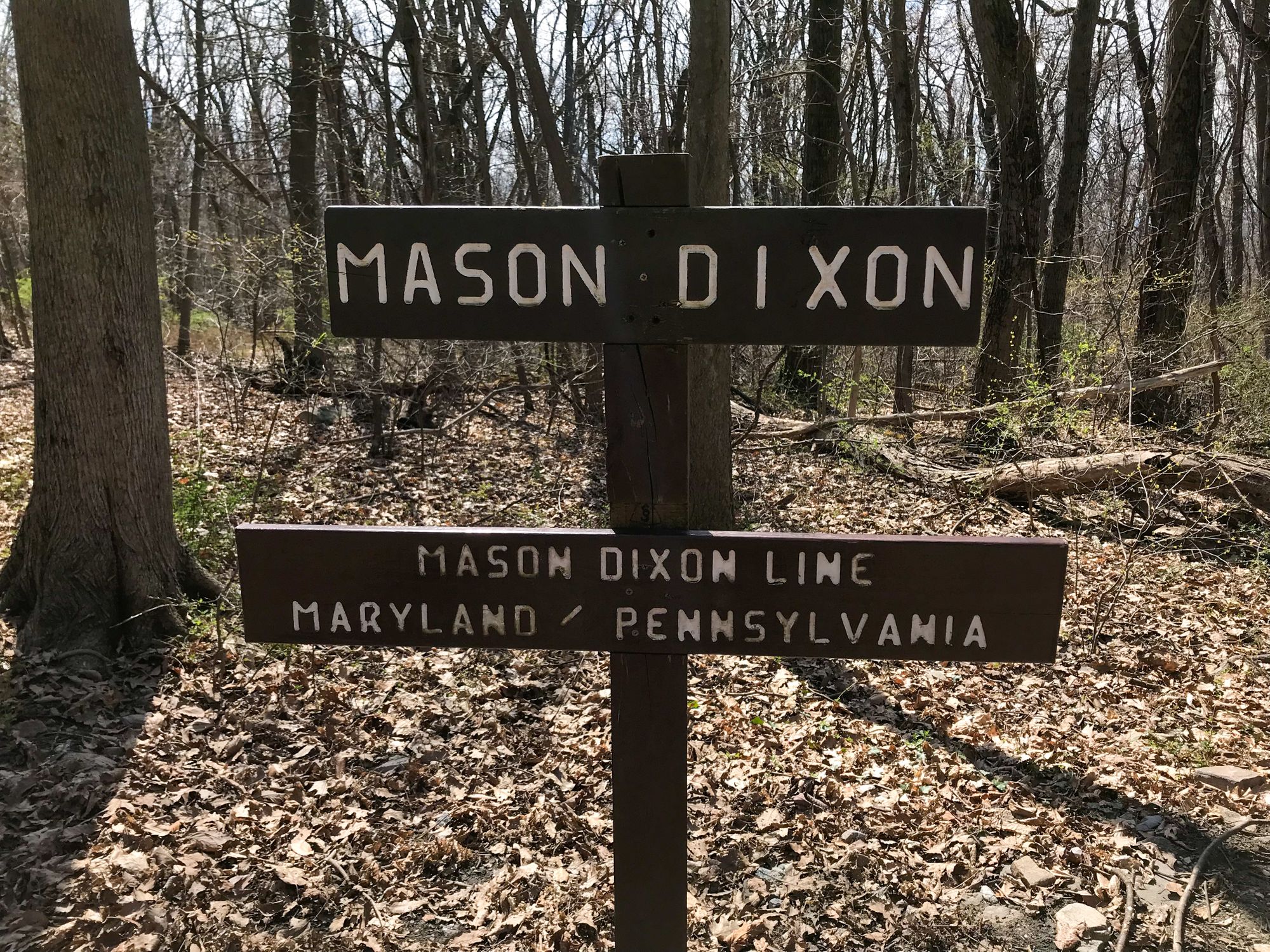 Mason-Dixon Line sign