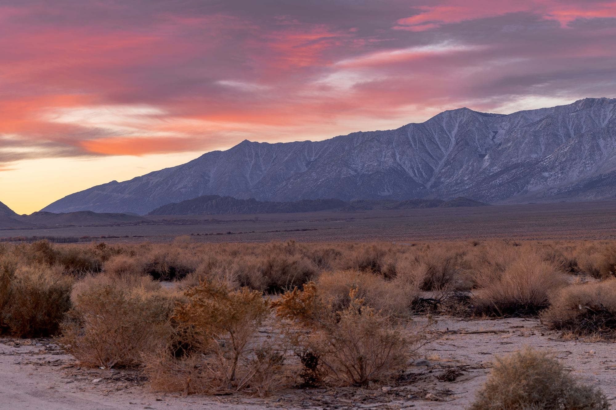 Sunrise in the Eastern Sierra